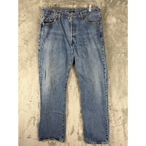 Levi's 502 Regular Taper Jeans‎ Mens Blue Cotton Button Fly W36 L32